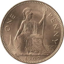 British pre-decimal penny 1967 reverse.png